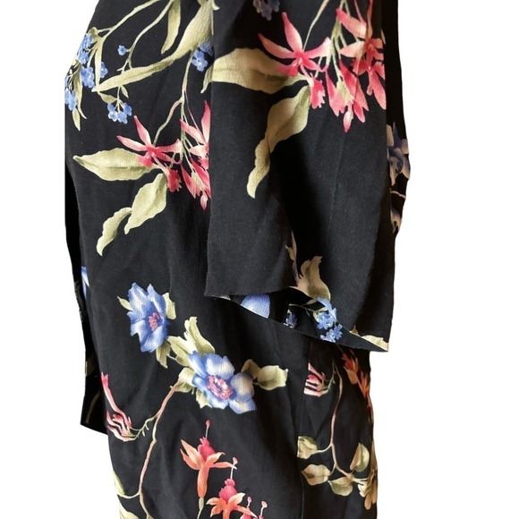 Vintage Alfred Dunner spring 2 piece 100% Rayon floral set with shoulder pads - Picture 4 of 5